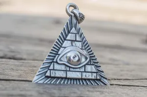 Freemason Eye of Providence Sterling Silver Handcrafted Pendant