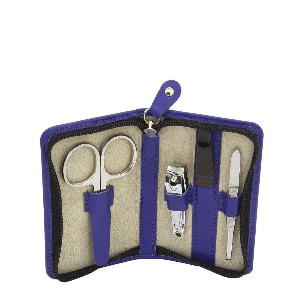 Friedrich Lederwaren Piccolo Royal Blue 72002-5 manicure set
