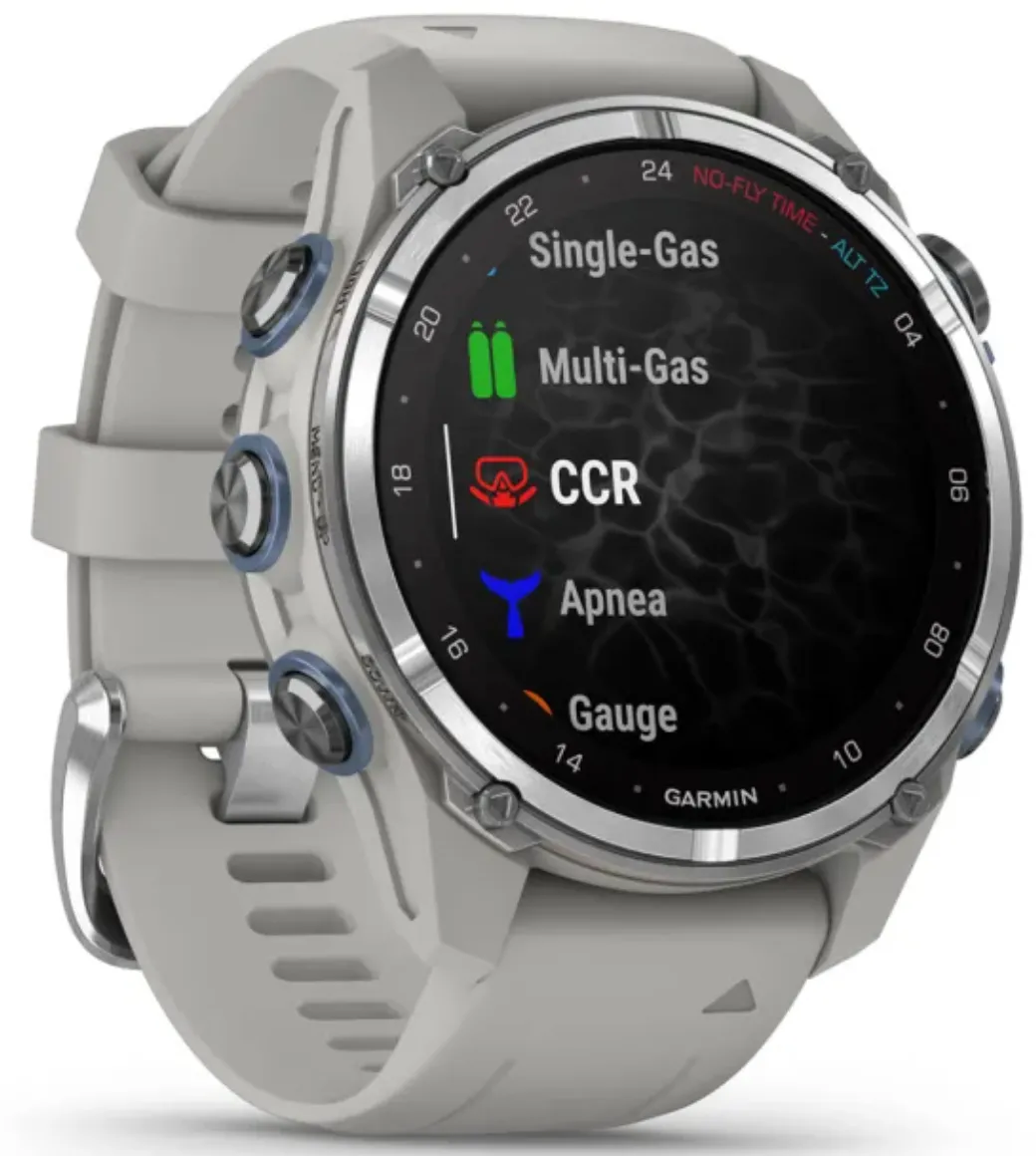Garmin Descent MK3 Fog Grey Silicone Watch