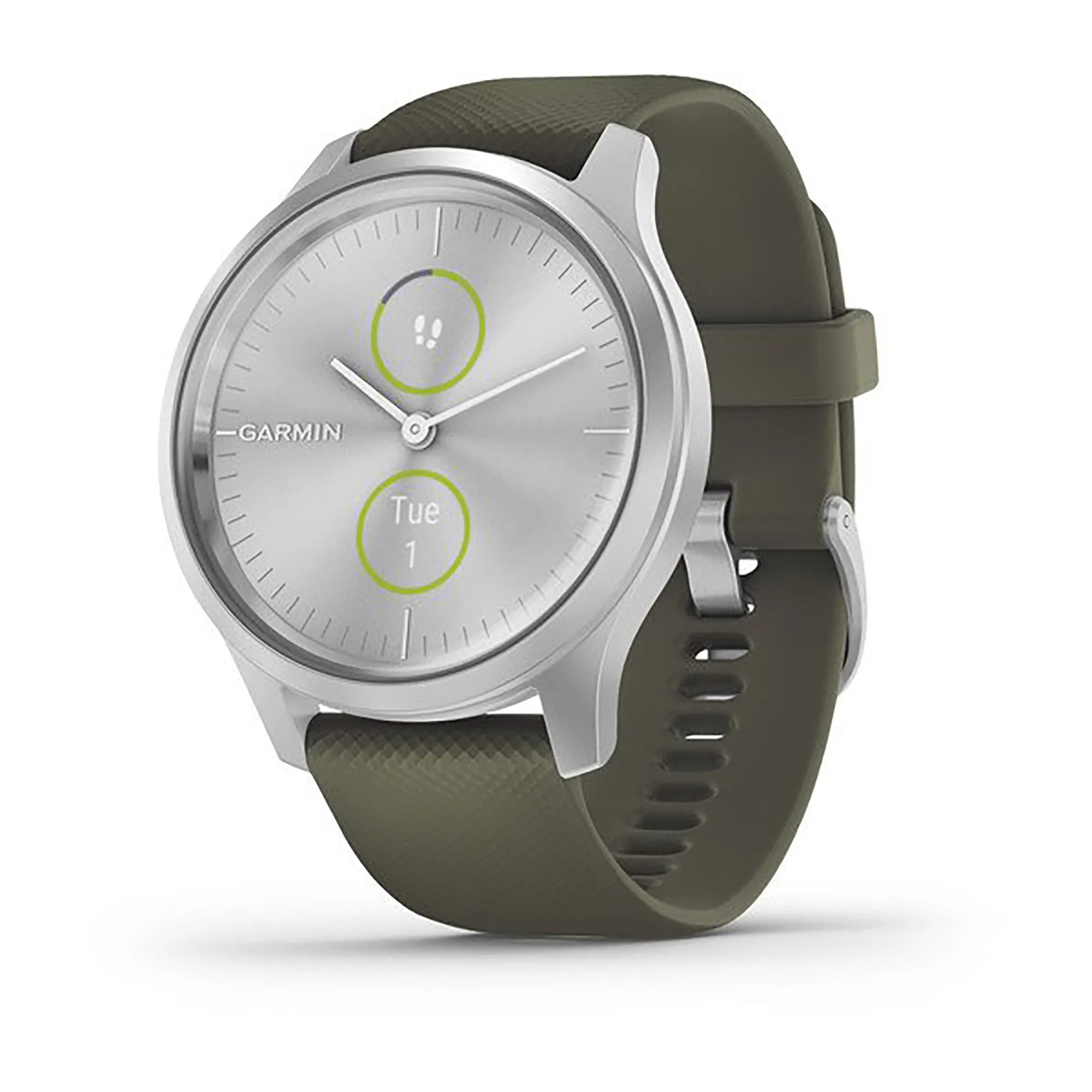Garmin Vivimove Style Silicone Moss Strap Full Color Display Dial Watch - 010-02240-21