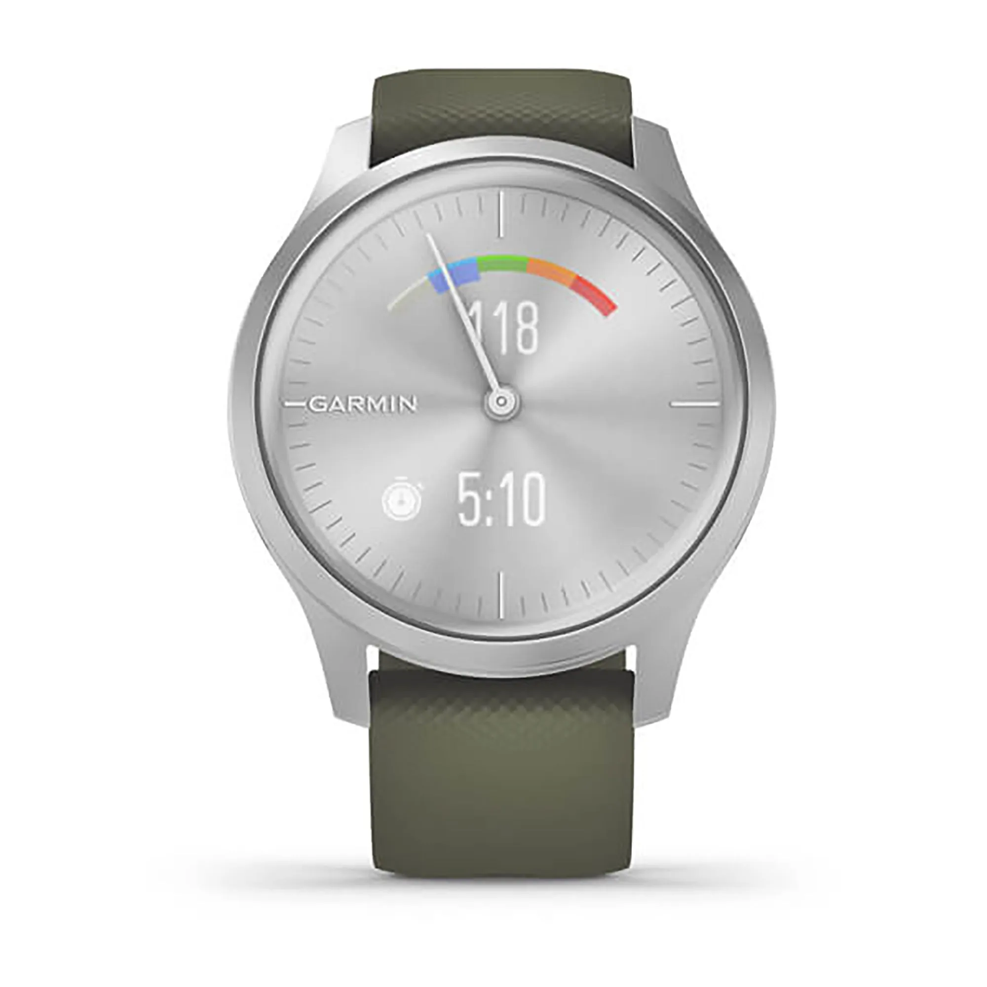 Garmin Vivimove Style Silicone Moss Strap Full Color Display Dial Watch - 010-02240-21