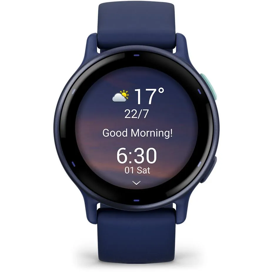 Garmin VivoActive 5 Smart Watch - Metallic Navy Bezel with Navy Case (AU Version)