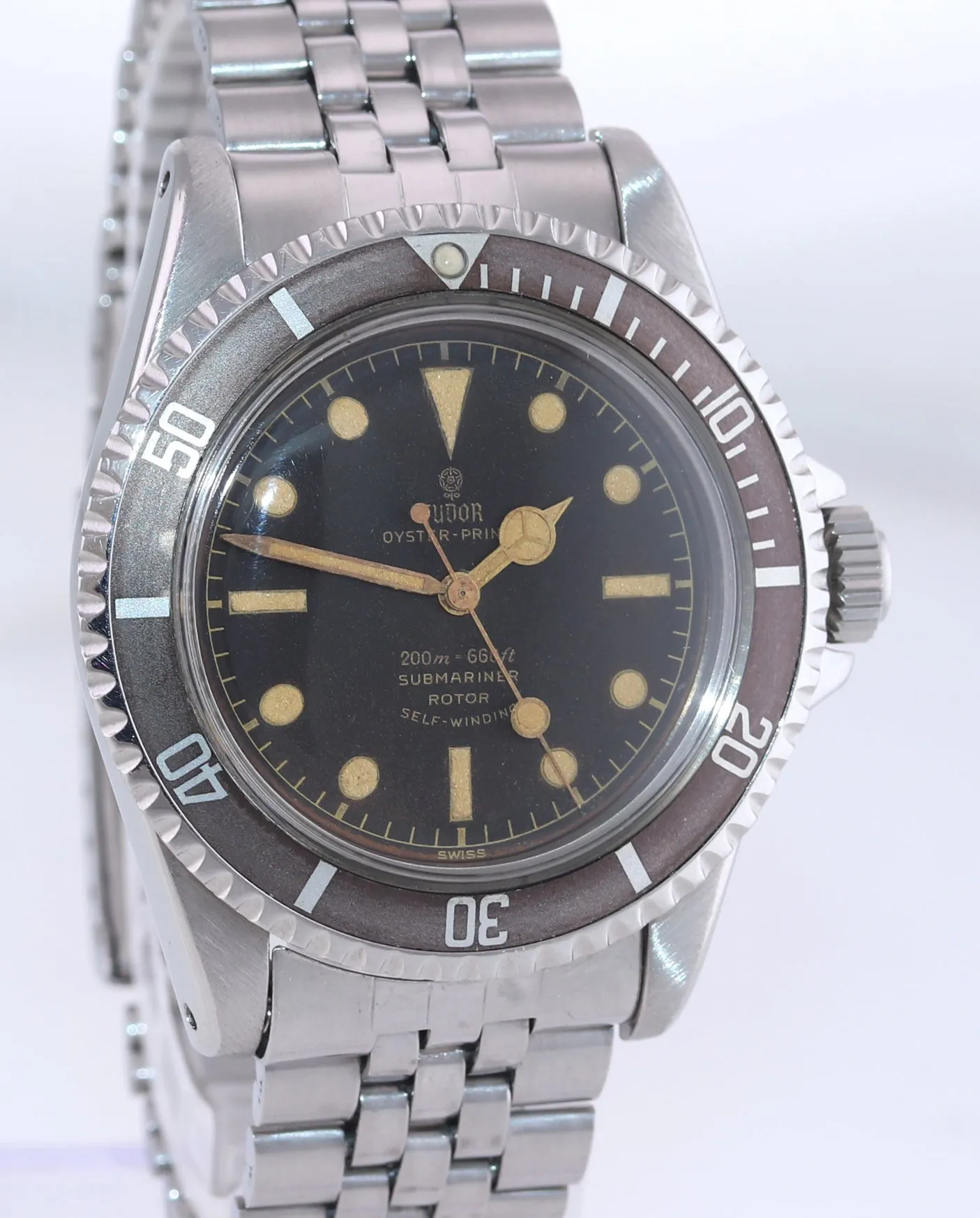 GILT BROWN Tudor Submariner Steel Matte Jubilee 7928 Watch