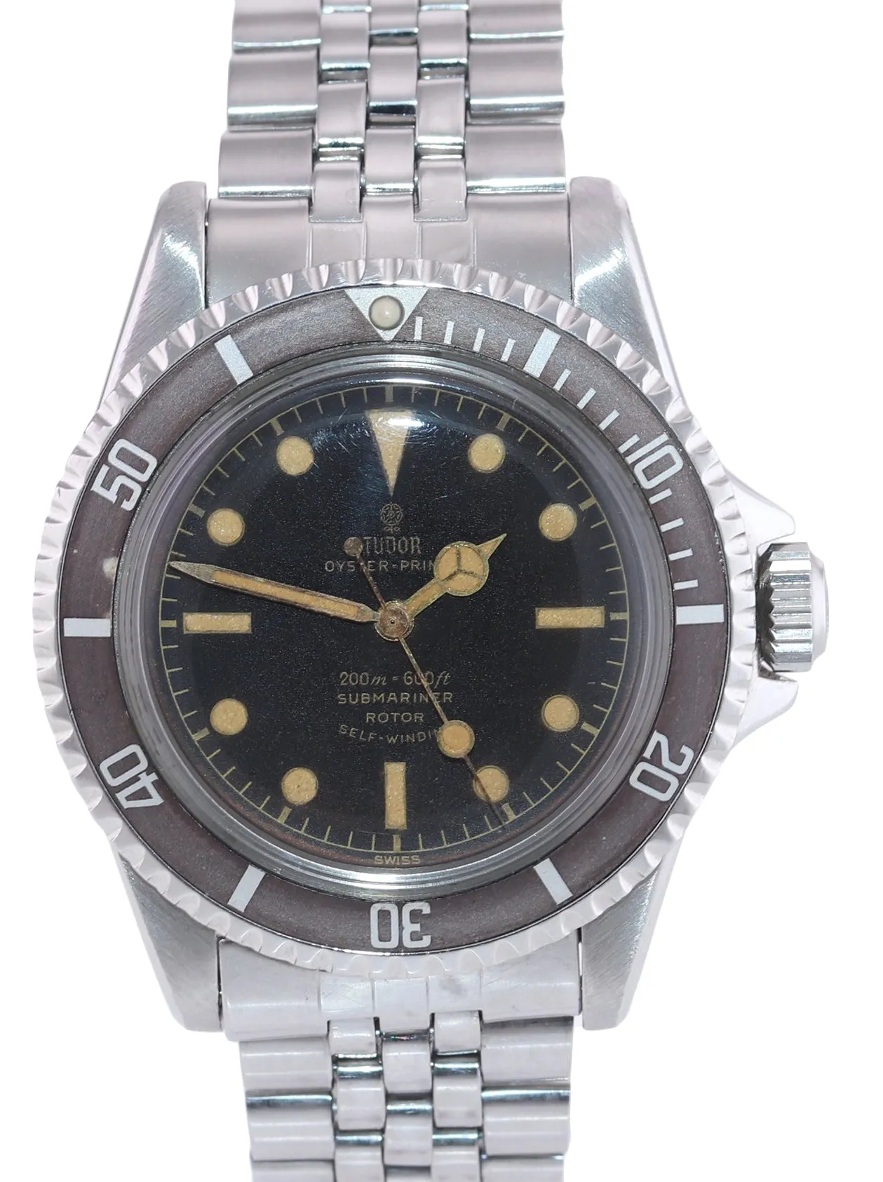 GILT BROWN Tudor Submariner Steel Matte Jubilee 7928 Watch
