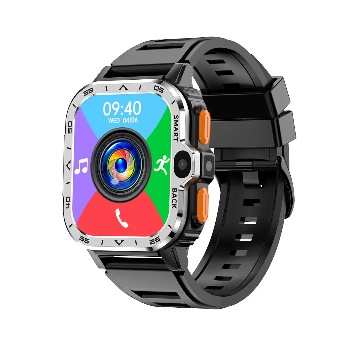 GPS 16G/64G ROM Storage HD Dual Camera NFC 2G 4G Android Smart Watch