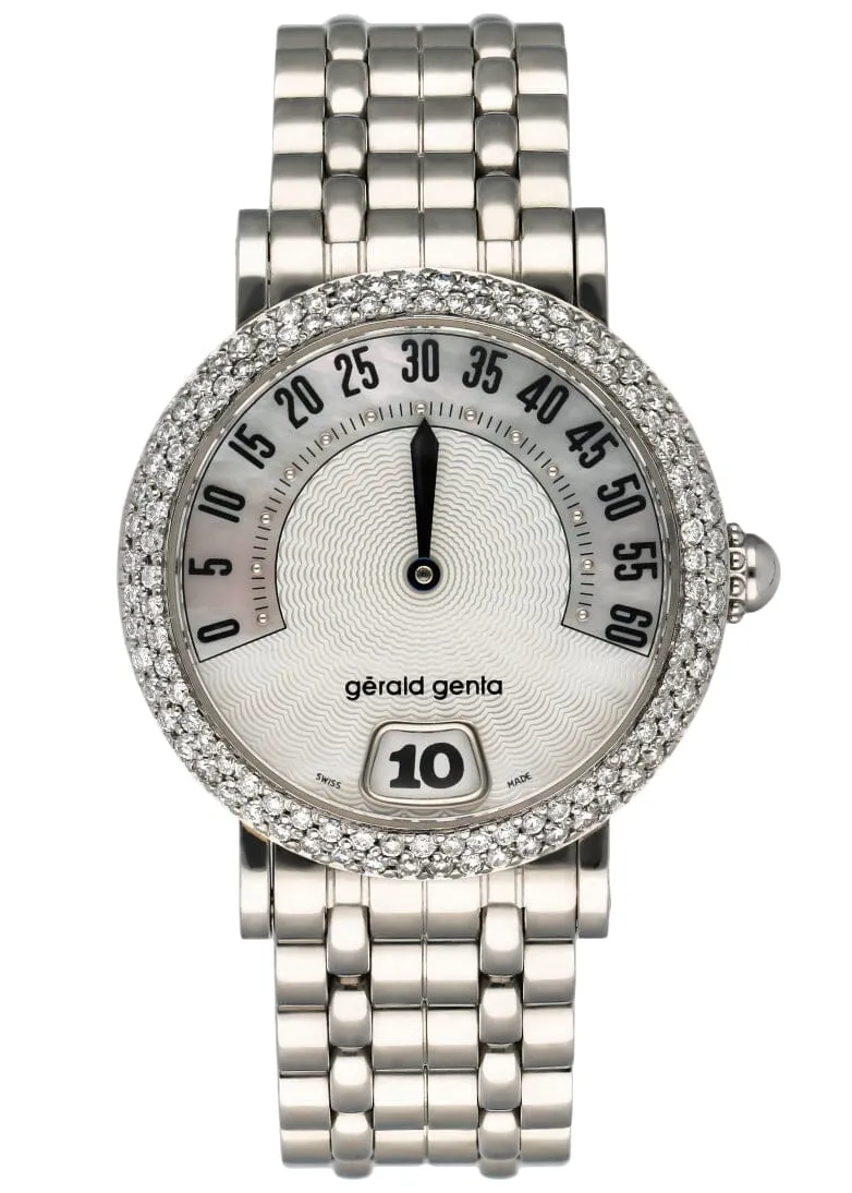 Gérald Genta Retro Classic G.3624 Diamonds Steel Ladies Watch Box Papers