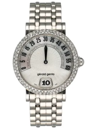 Gérald Genta Retro Classic G.3624 Diamonds Steel Ladies Watch Box Papers
