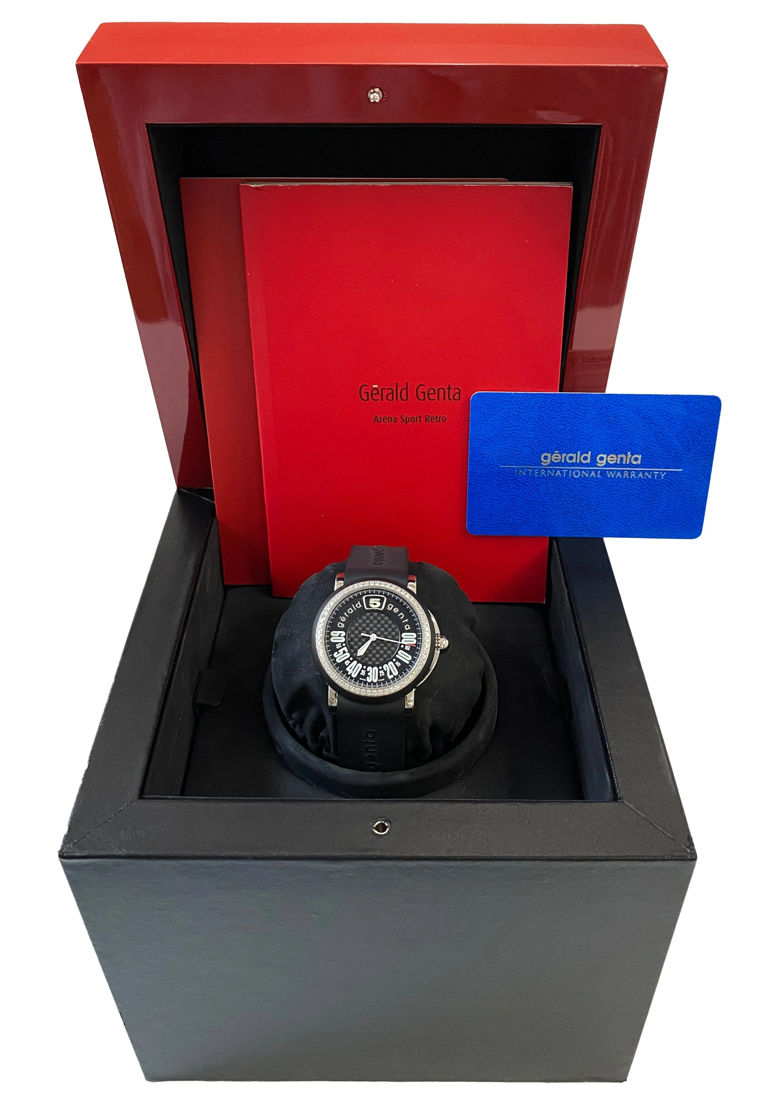 Gérald Genta Retro Sport RSP.L.10 Diamonds Dial Mens Watch Box Papers