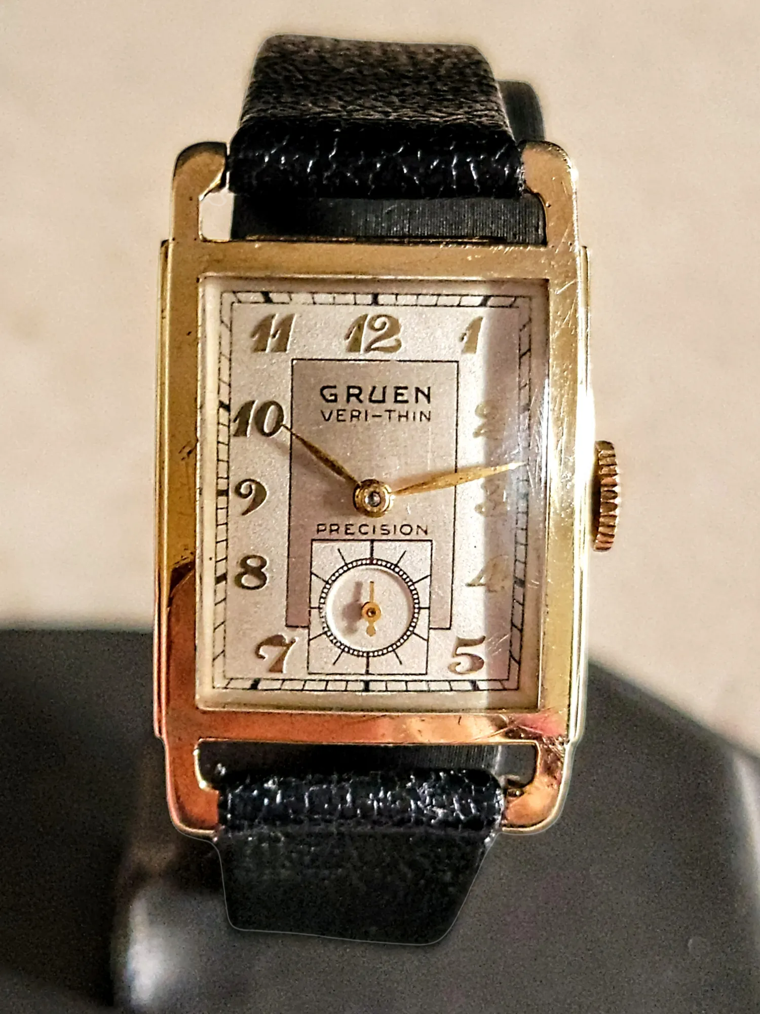 GRUEN Veri-Thin Precision Watch 14K GOLD 17 Jewels Cal. 430