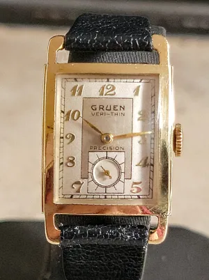 GRUEN Veri-Thin Precision Watch 14K GOLD 17 Jewels Cal. 430