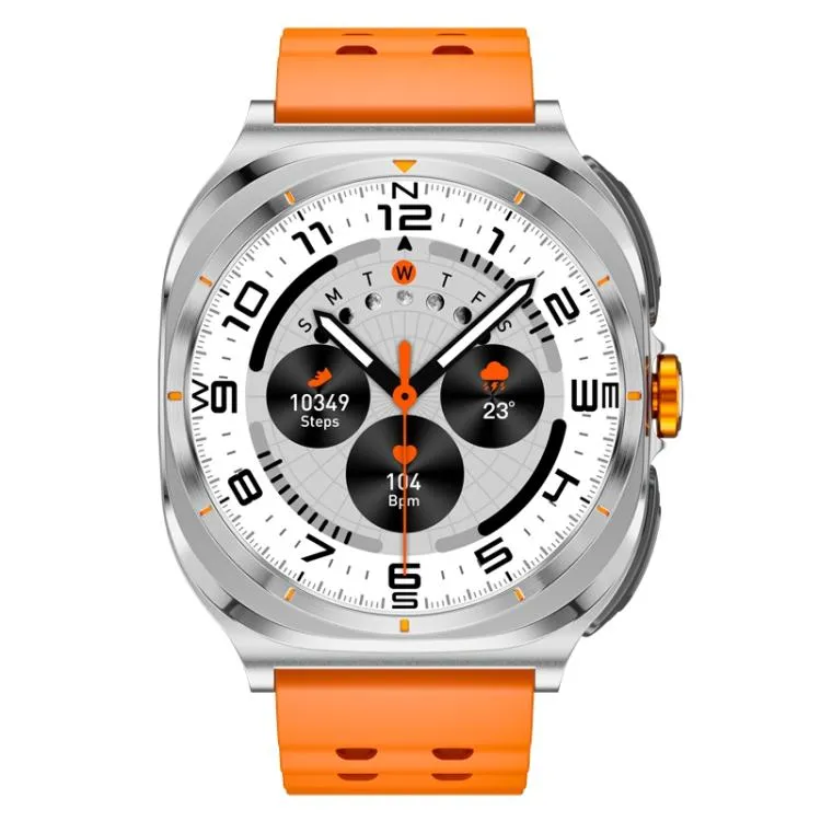 GT98 1.53 inch 2 in 1 Bluetooth Headphone IP67 Waterproof Smart Watch Supports Blood Oxygen Monitoring(Silver Orange)