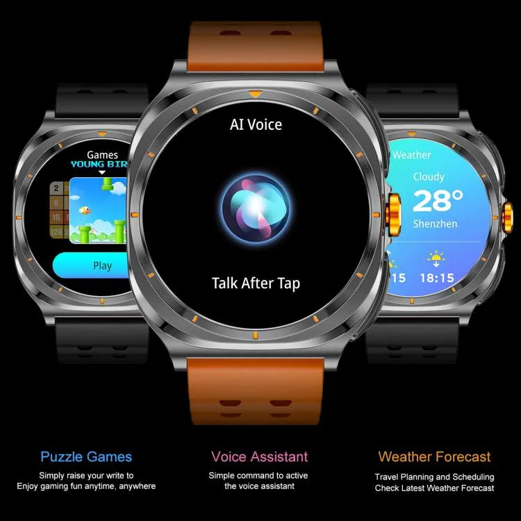 GT98 1.53 inch 2 in 1 Bluetooth Headphone IP67 Waterproof Smart Watch Supports Blood Oxygen Monitoring(Silver Orange)