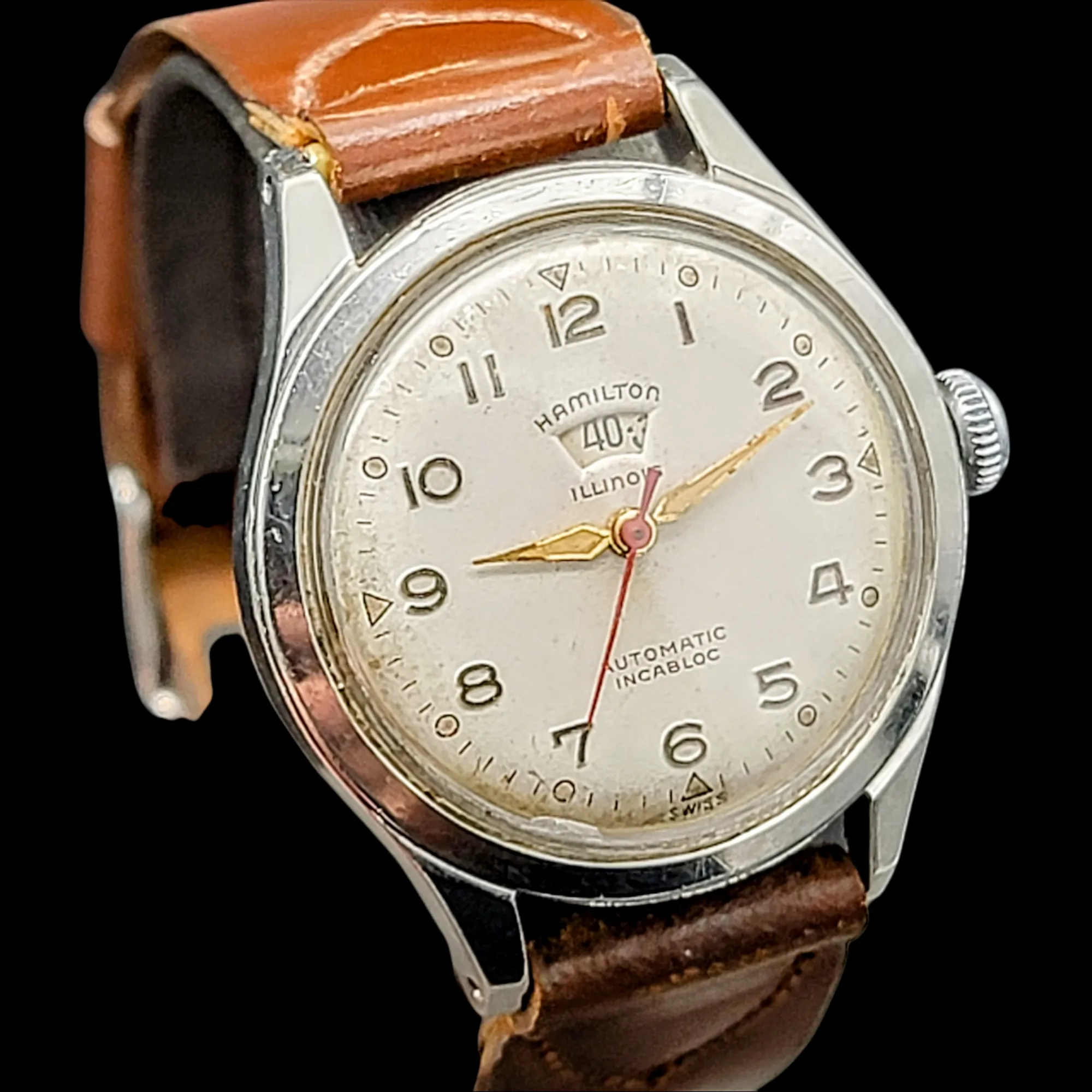 HAMILTON - ILLINOIS 1954 Signamatic B Watch Automatic ETA 1256