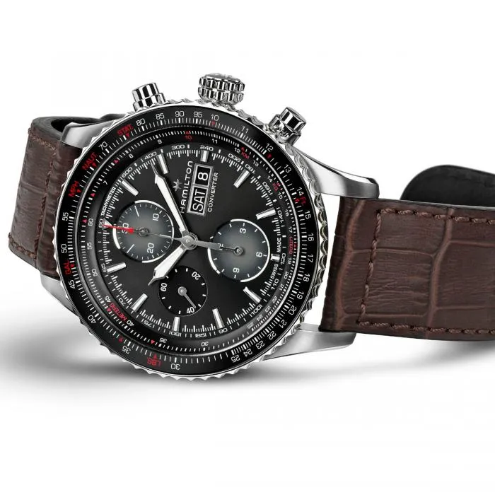 Hamilton Khaki Aviation Converter Auto Chrono Automatic Black Dial H76726530