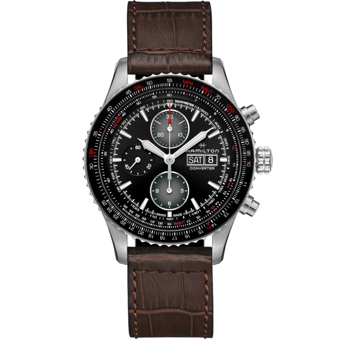 Hamilton Khaki Aviation Converter Auto Chrono Automatic Black Dial H76726530
