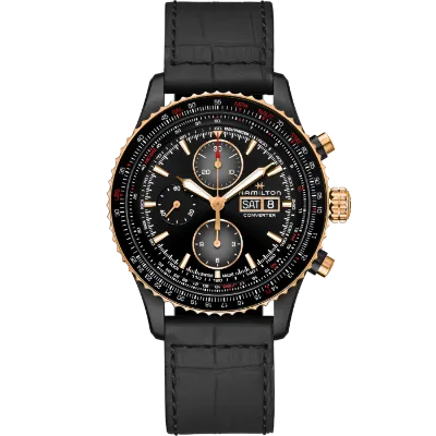 Hamilton Khaki Aviation Converter Auto Chrono Automatic Black Dial H76736730