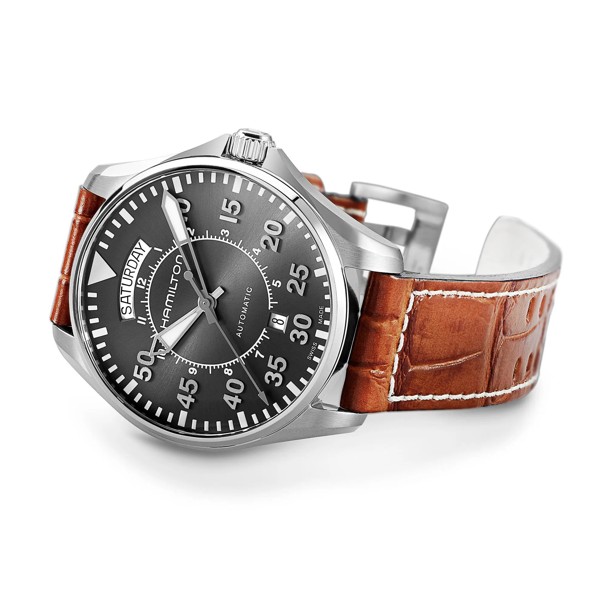 Hamilton Khaki Aviation Pilot Day Date Automatic Men's Watch H64615585