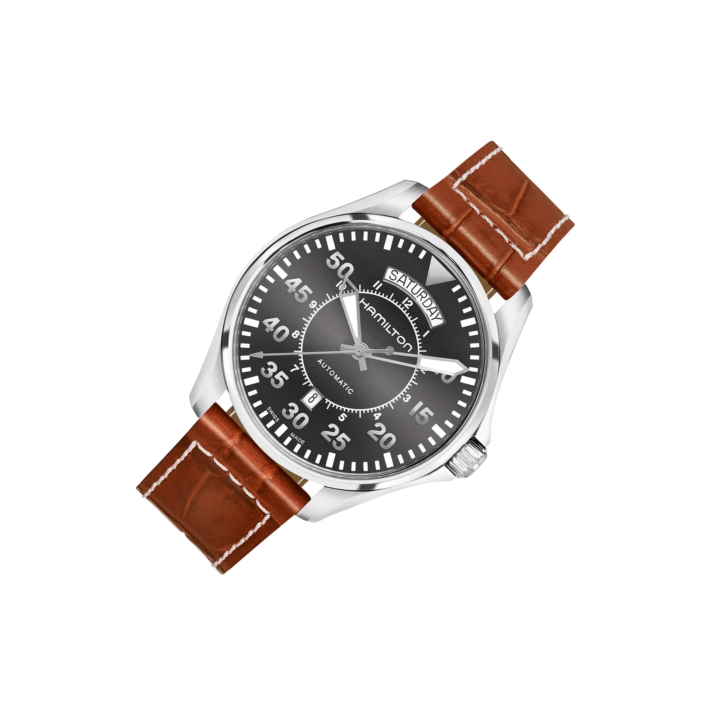 Hamilton Khaki Aviation Pilot Day Date Automatic Men's Watch H64615585