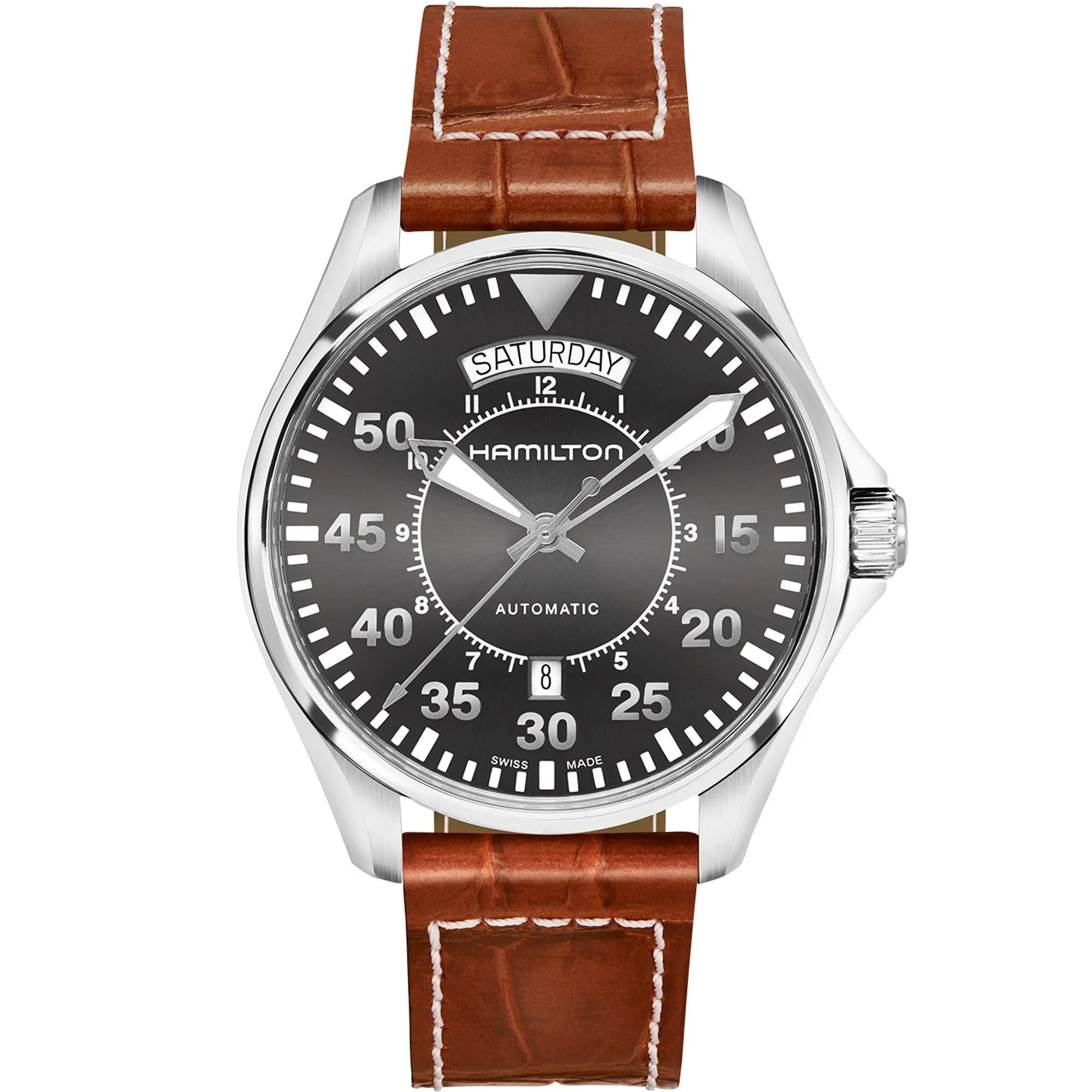 Hamilton Khaki Aviation Pilot Day Date Automatic Men's Watch H64615585