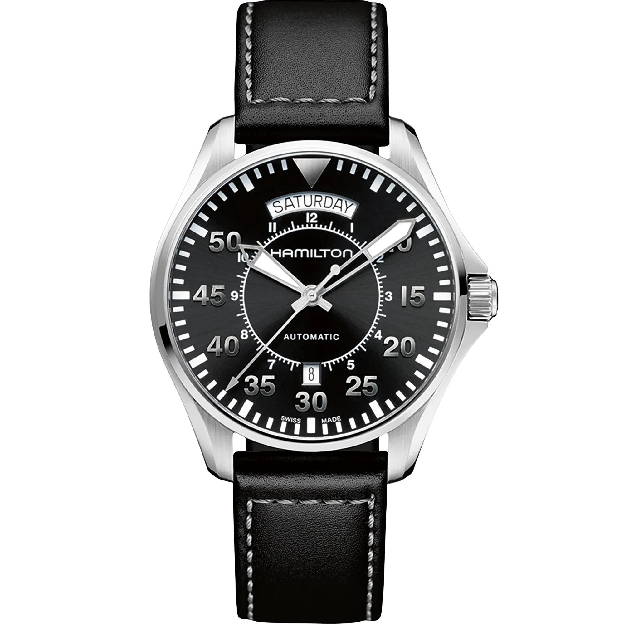 Hamilton Khaki Aviation Pilot Day Date Automatic Men's Watch H64615735
