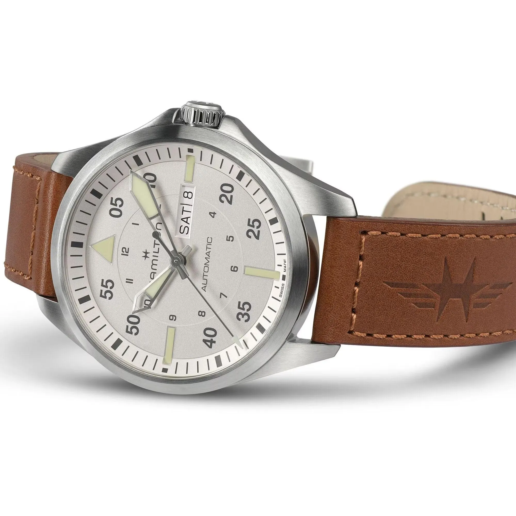 Hamilton Khaki Aviation Pilot Day Date Automatic Men's Watch H64635550