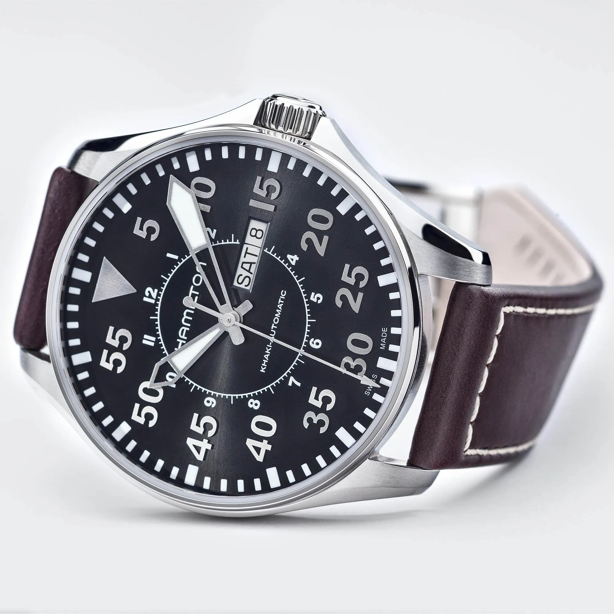Hamilton Khaki Aviation Pilot Day Date Automatic Men's Watch H64715535