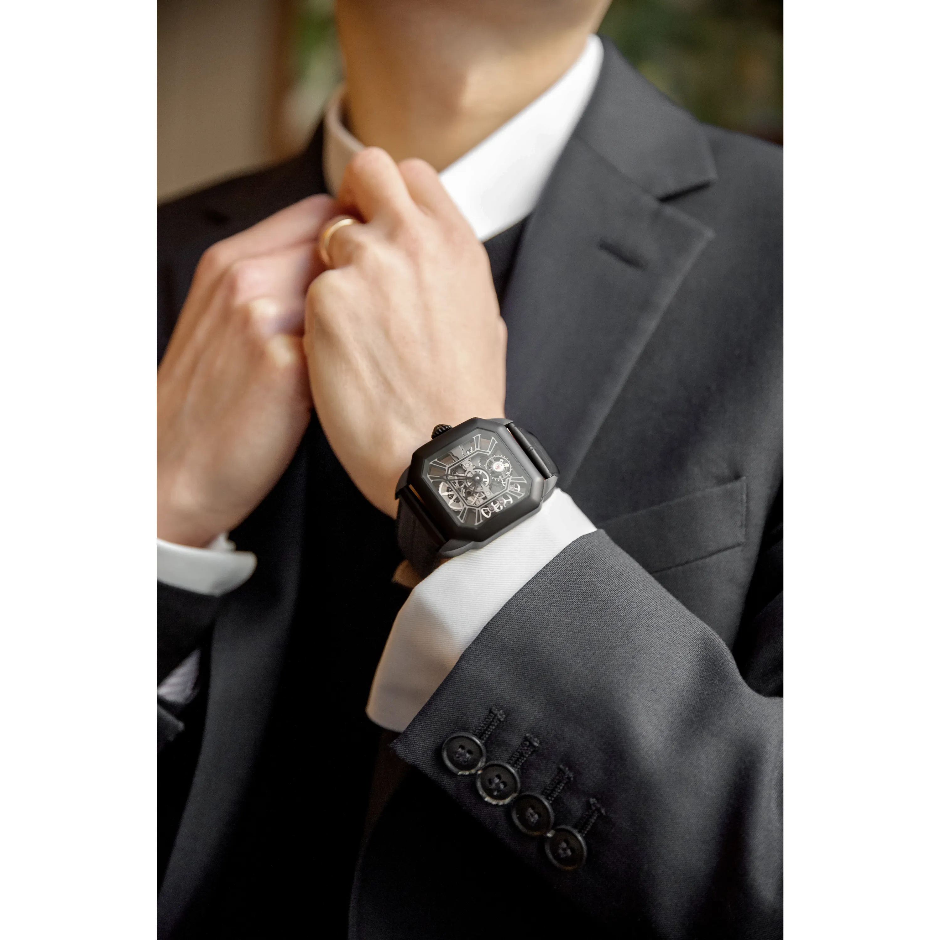 Helios Timepiece Brushed Titanium Black PVD Coated