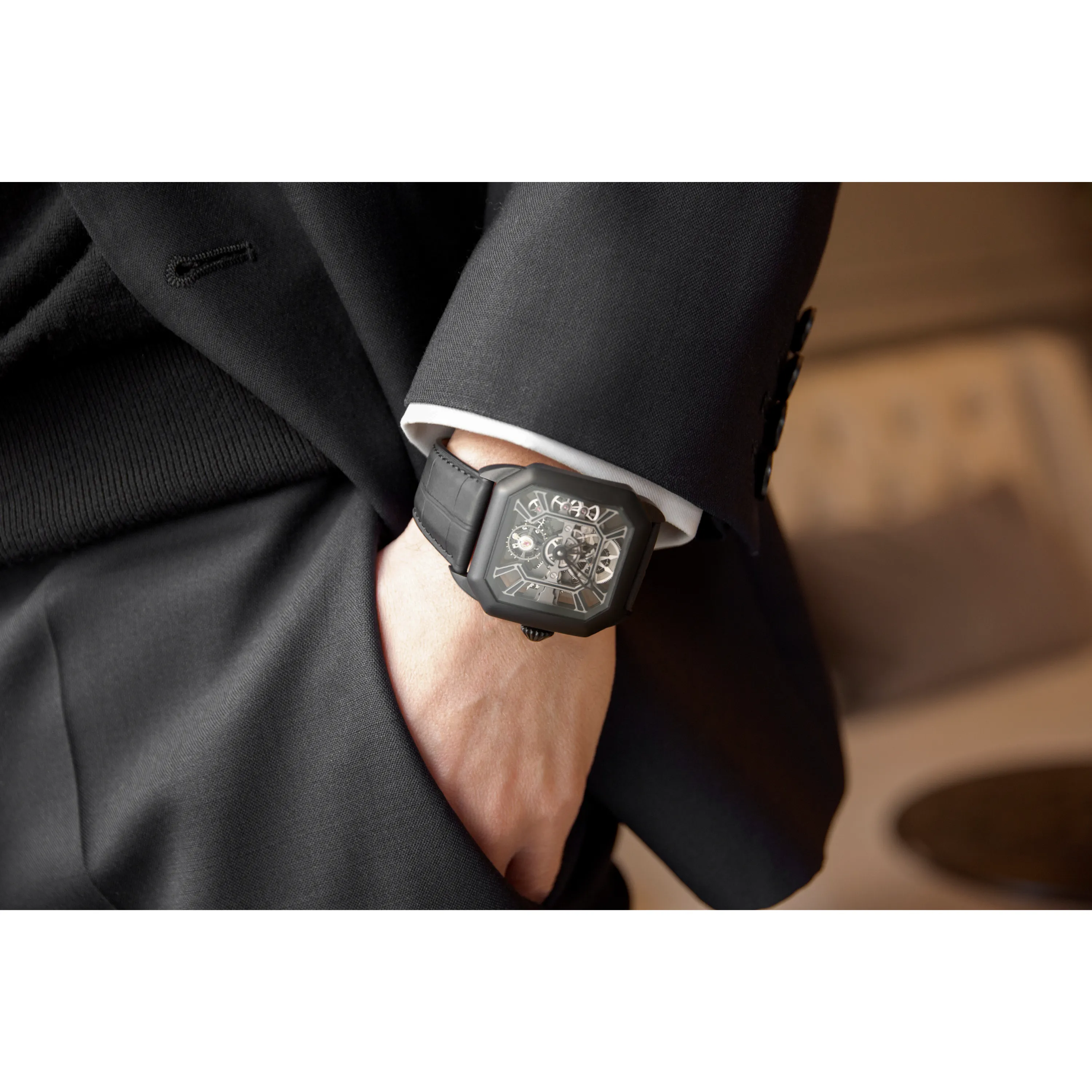 Helios Timepiece Brushed Titanium Black PVD Coated