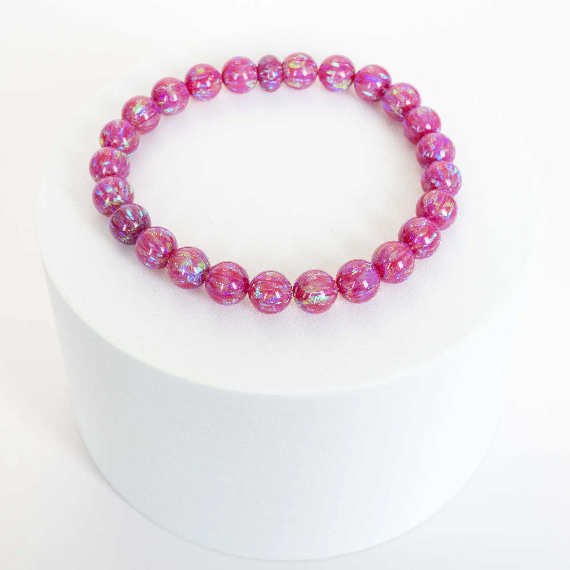 Hibiscus Opal Beaded Bracelet