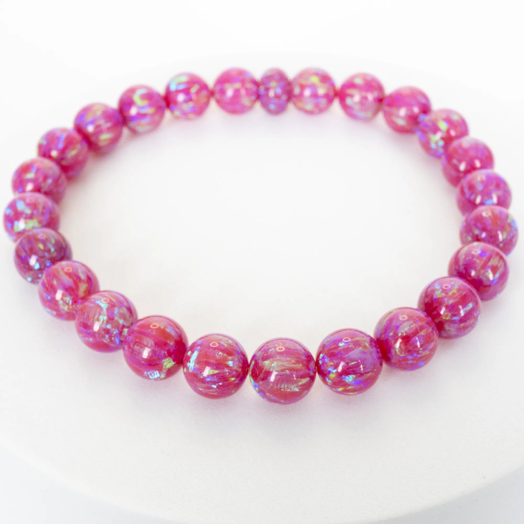 Hibiscus Opal Beaded Bracelet