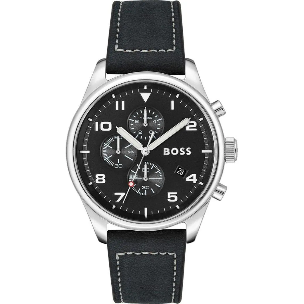 Hugo Boss Black Leather View Men's Watch 1513987