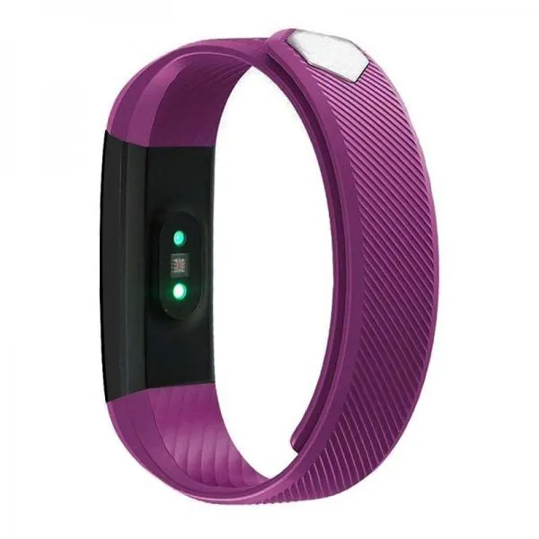 ID115HR Heart Rate Monitor Smart Watch Bracelet Health FitnessTracker Purple