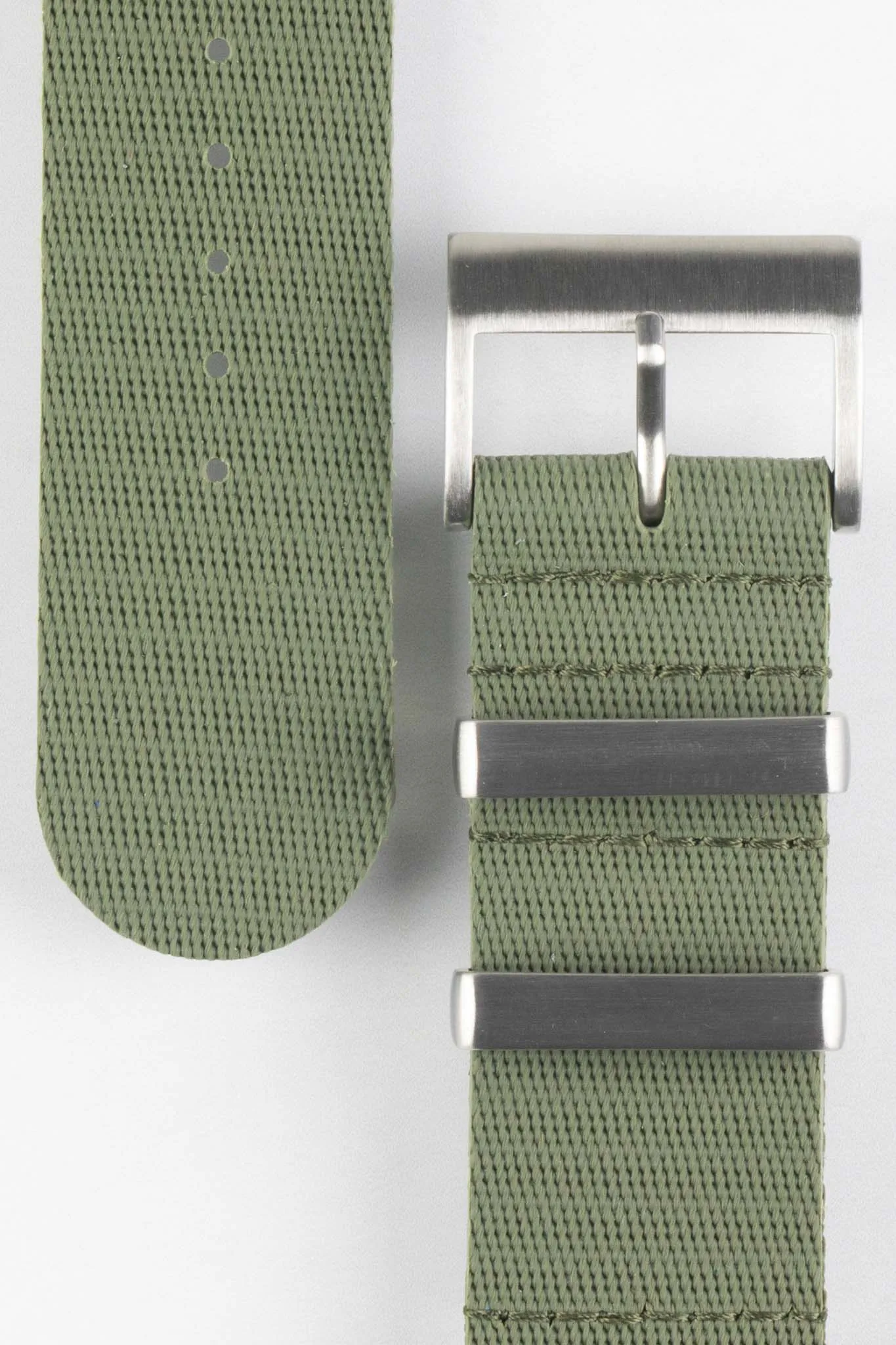 ISOSWISS CLASSIC 2-Piece Rubber Watch Strap in GREEN