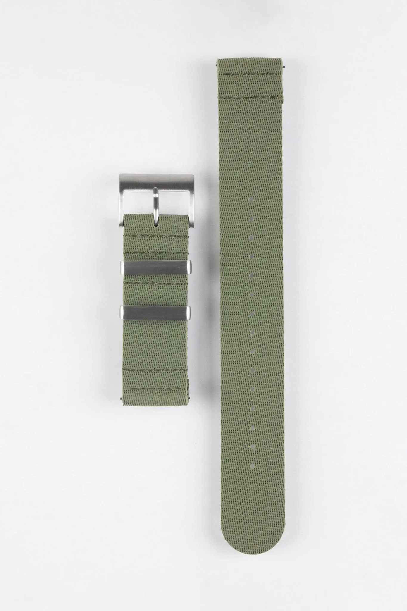 ISOSWISS CLASSIC 2-Piece Rubber Watch Strap in GREEN