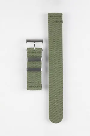 ISOSWISS CLASSIC 2-Piece Rubber Watch Strap in GREEN