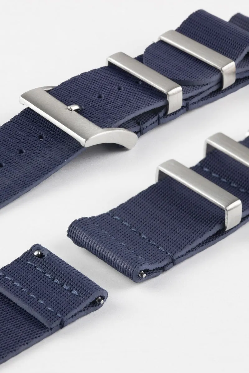 ISOSWISS CLASSIC 2-Piece Rubber Watch Strap in NAVY