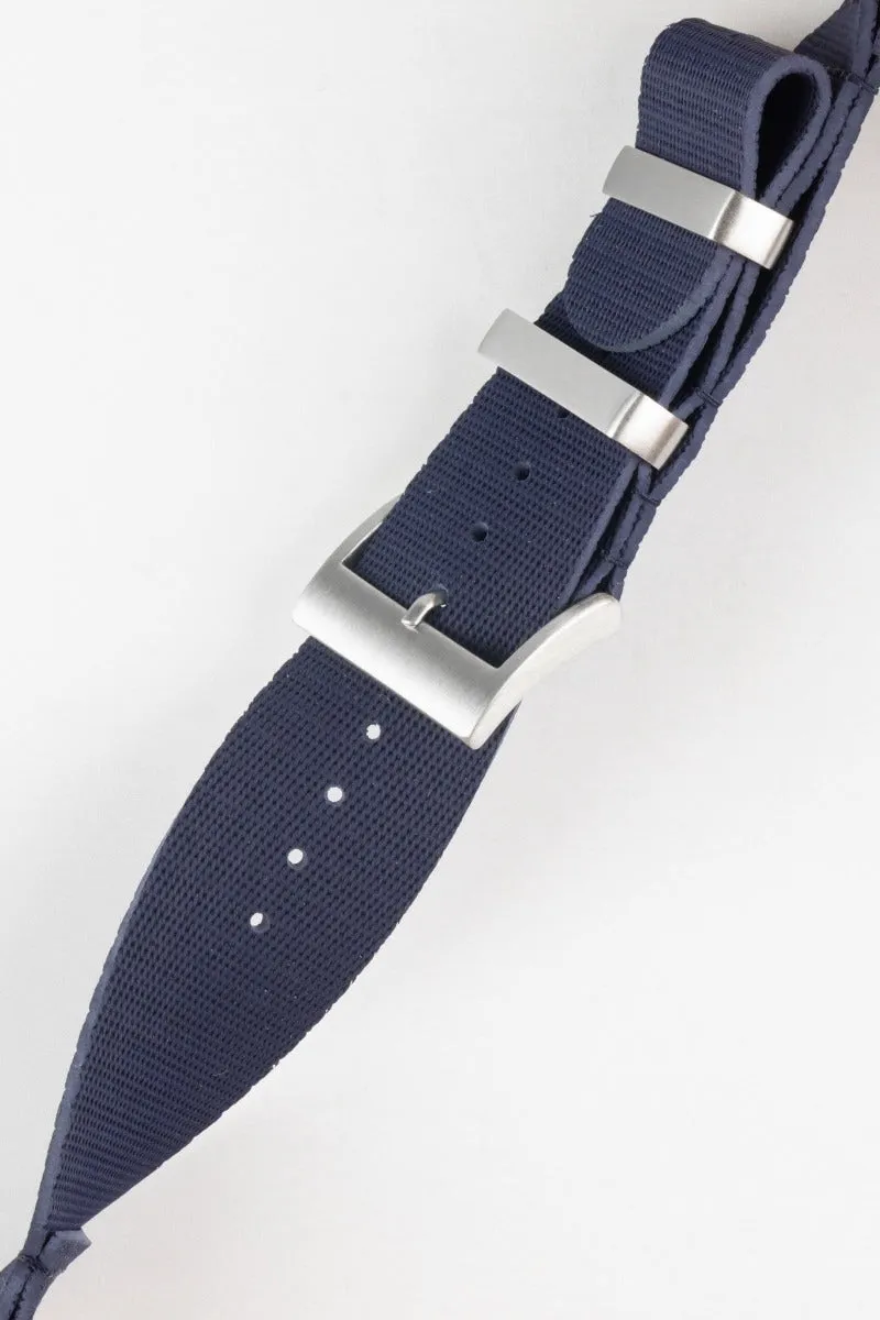 ISOSWISS CLASSIC 2-Piece Rubber Watch Strap in NAVY