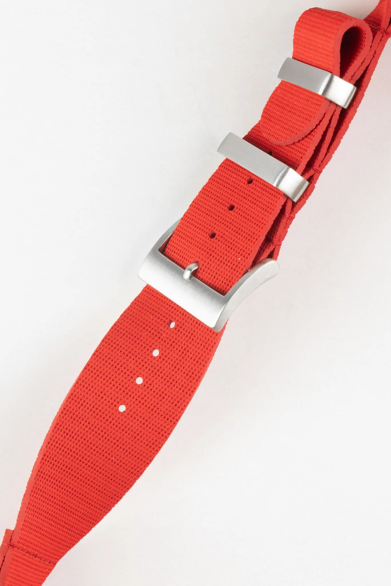 ISOSWISS CLASSIC 2-Piece Rubber Watch Strap in RED