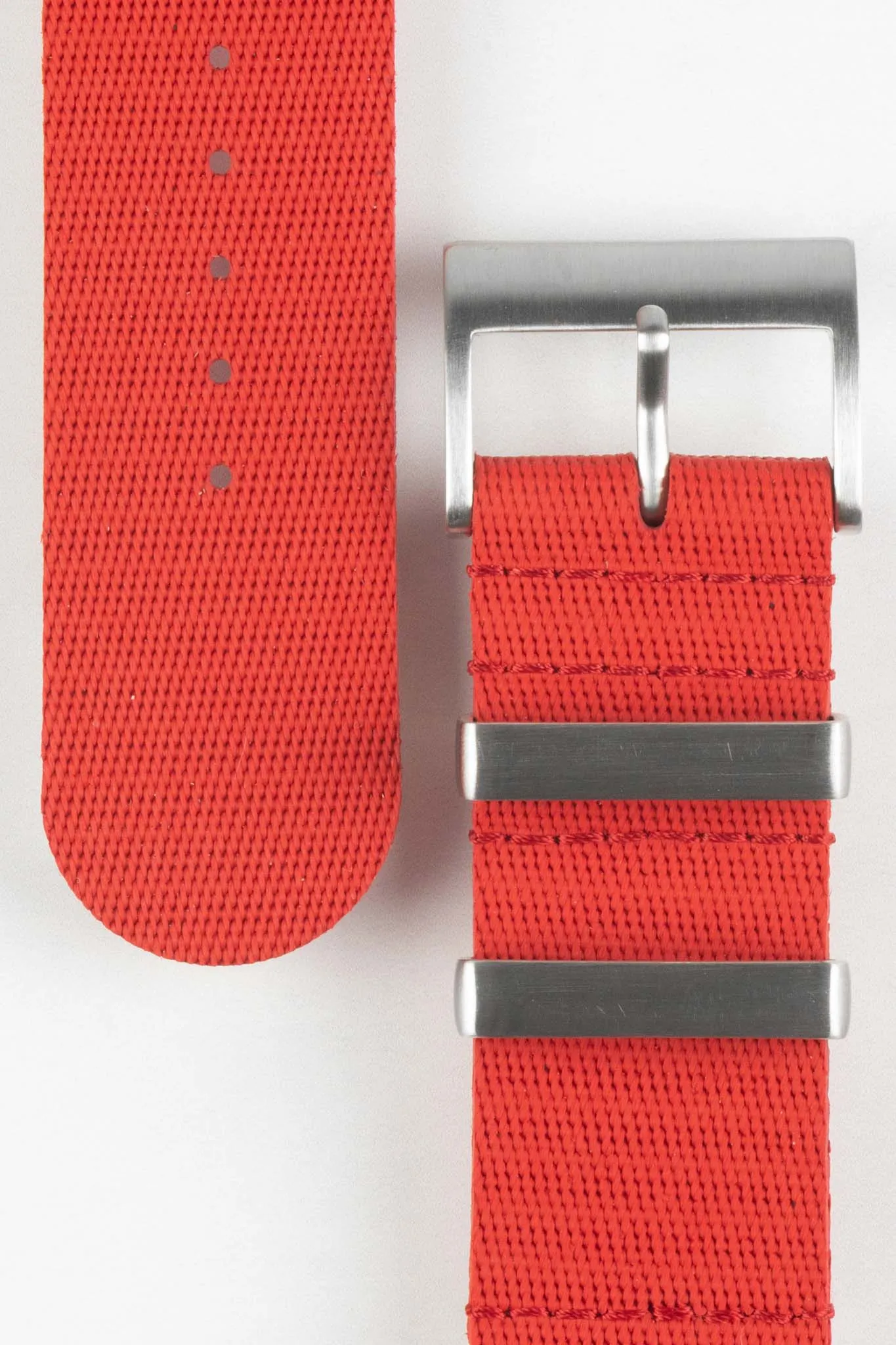 ISOSWISS CLASSIC 2-Piece Rubber Watch Strap in RED