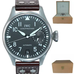 IWC Big Pilot Black 7-Day 46mm 5004 5004-01 IW500401 Automatic Steel Date Watch