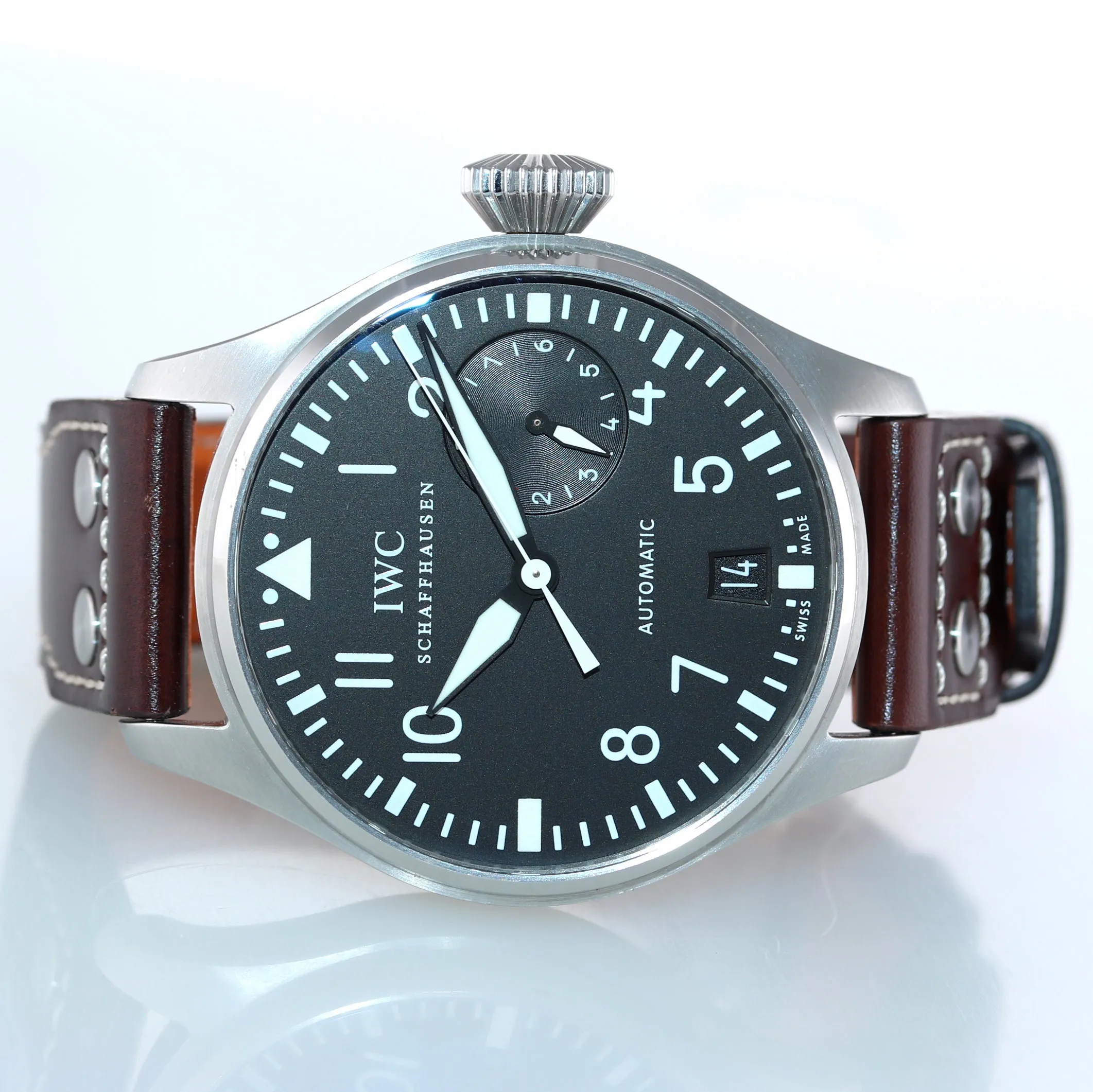 IWC Big Pilot Black 7-Day 46mm 5004 5004-01 IW500401 Automatic Steel Date Watch