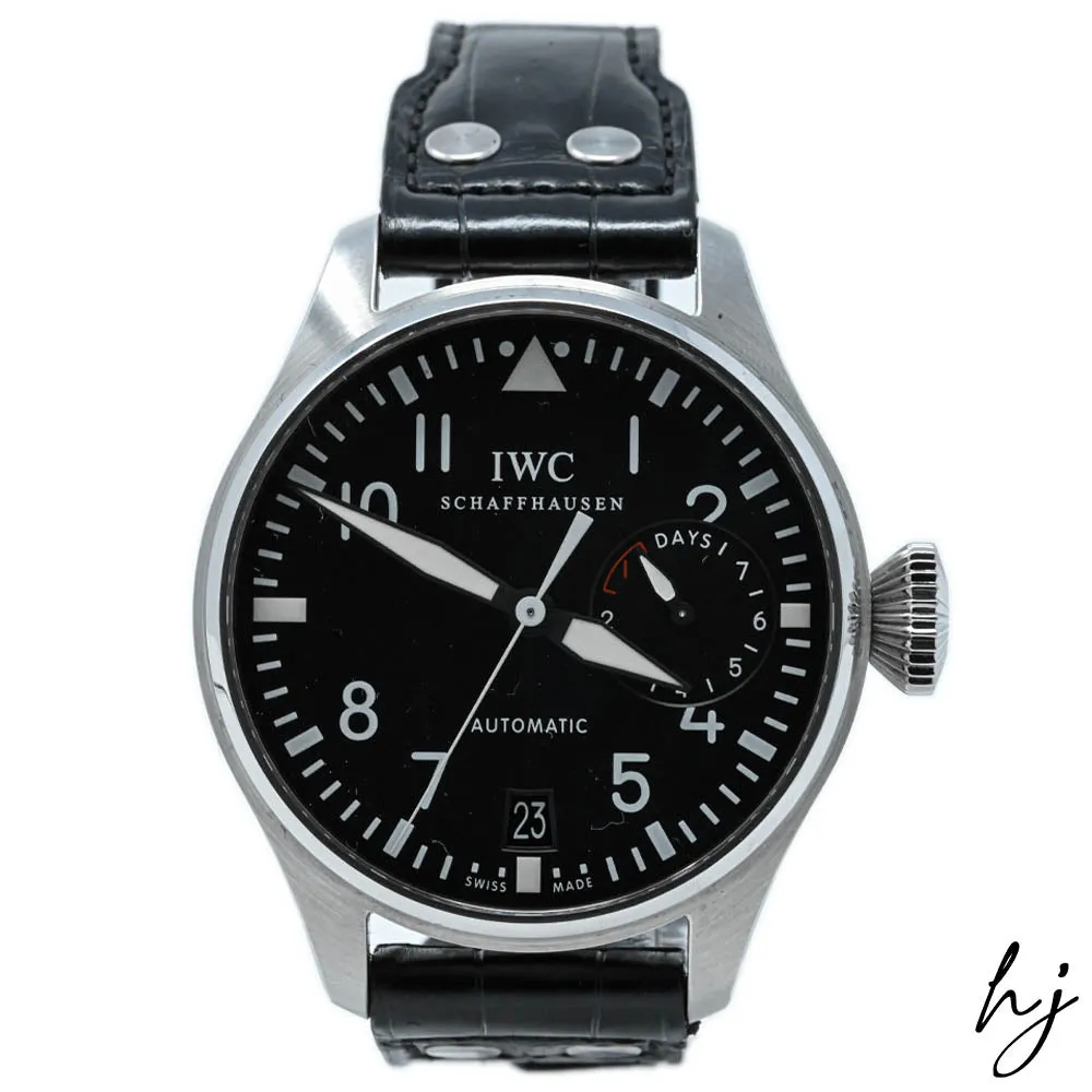 IWC Men's Big Pilot's Watch Stainless Steel 46.2mm Black Arabic Dial Watch Reference #: IW501001