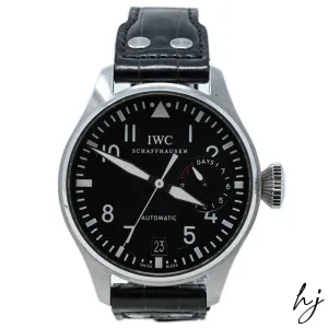 IWC Men's Big Pilot's Watch Stainless Steel 46.2mm Black Arabic Dial Watch Reference #: IW501001
