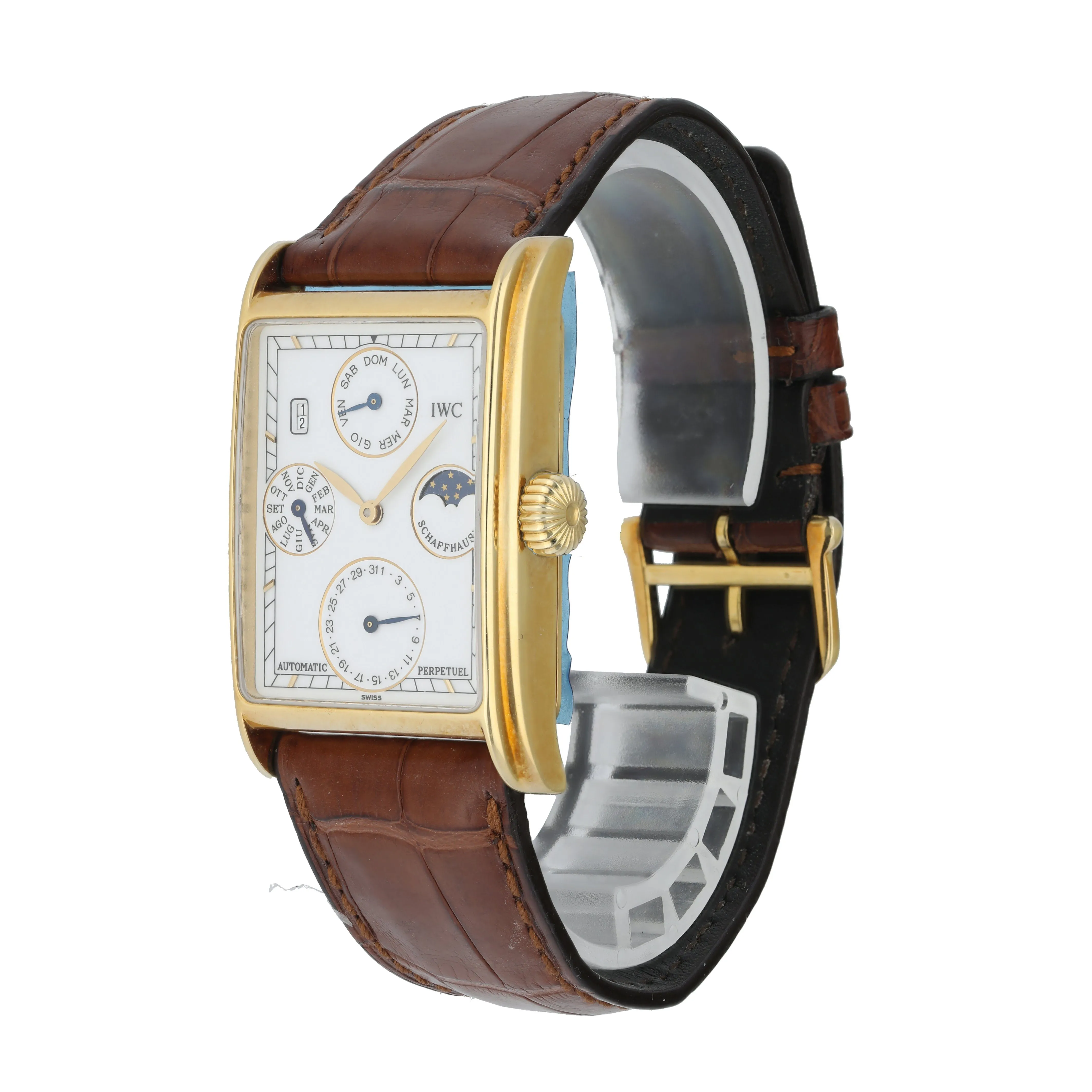 IWC Novecento IW3545 Yellow Gold Perpetual calendar Mens Watch