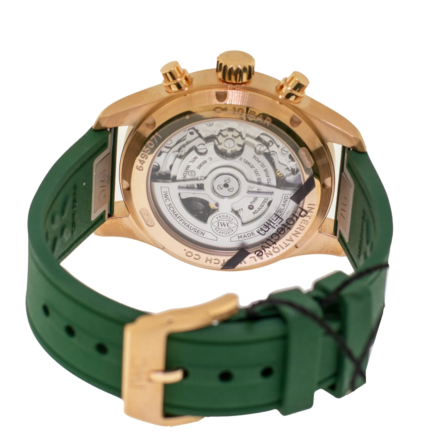 IWC Pilot Chronograph 41mm Rose Gold Green Arabic Dial IW388110
