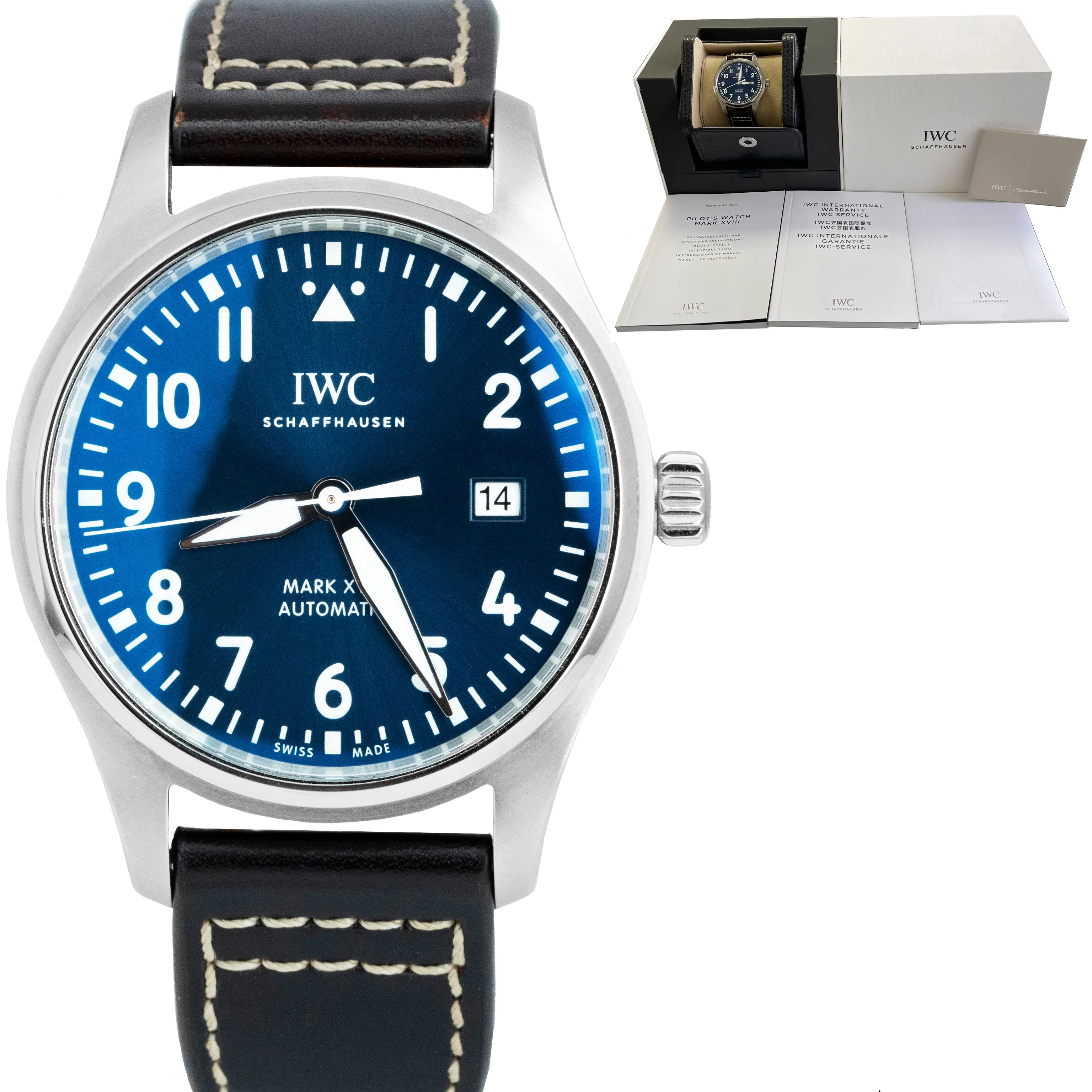 IWC Pilot's Watch Mark XVIII Le Petit Prince Stainless Steel Blue 40mm IW327010