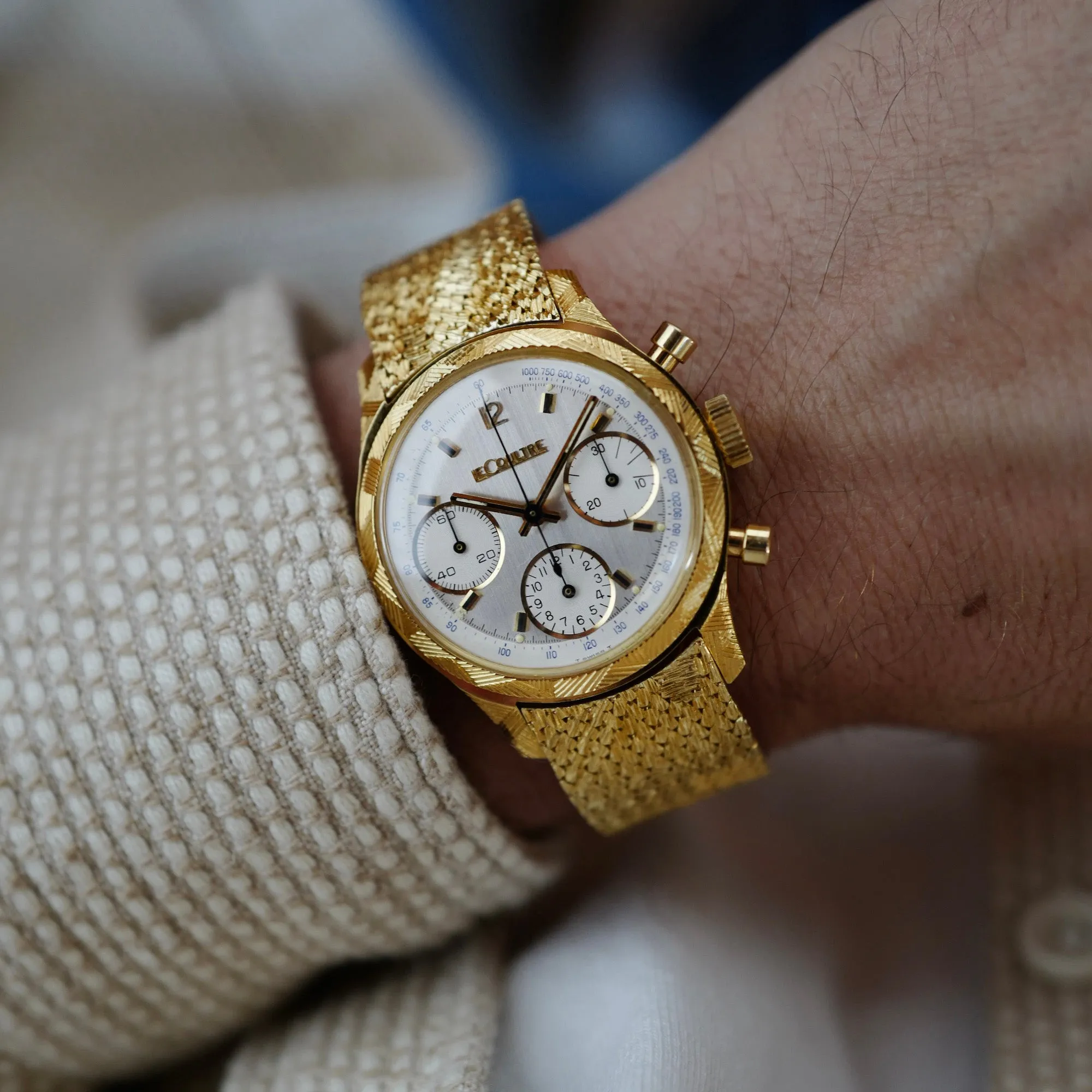 Jaeger LeCoultre Yellow Gold Chronograph Valjoux 72