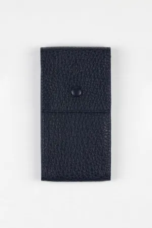 JPM Luxe Leather Watch Pouch in BLUE