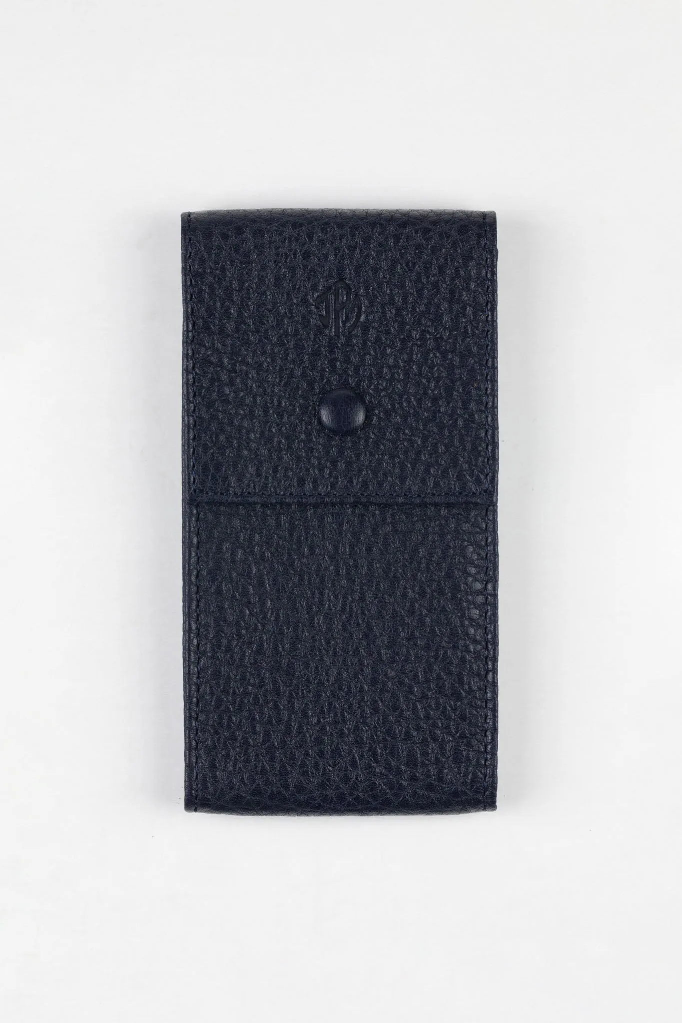 JPM Luxe Leather Watch Pouch in BLUE