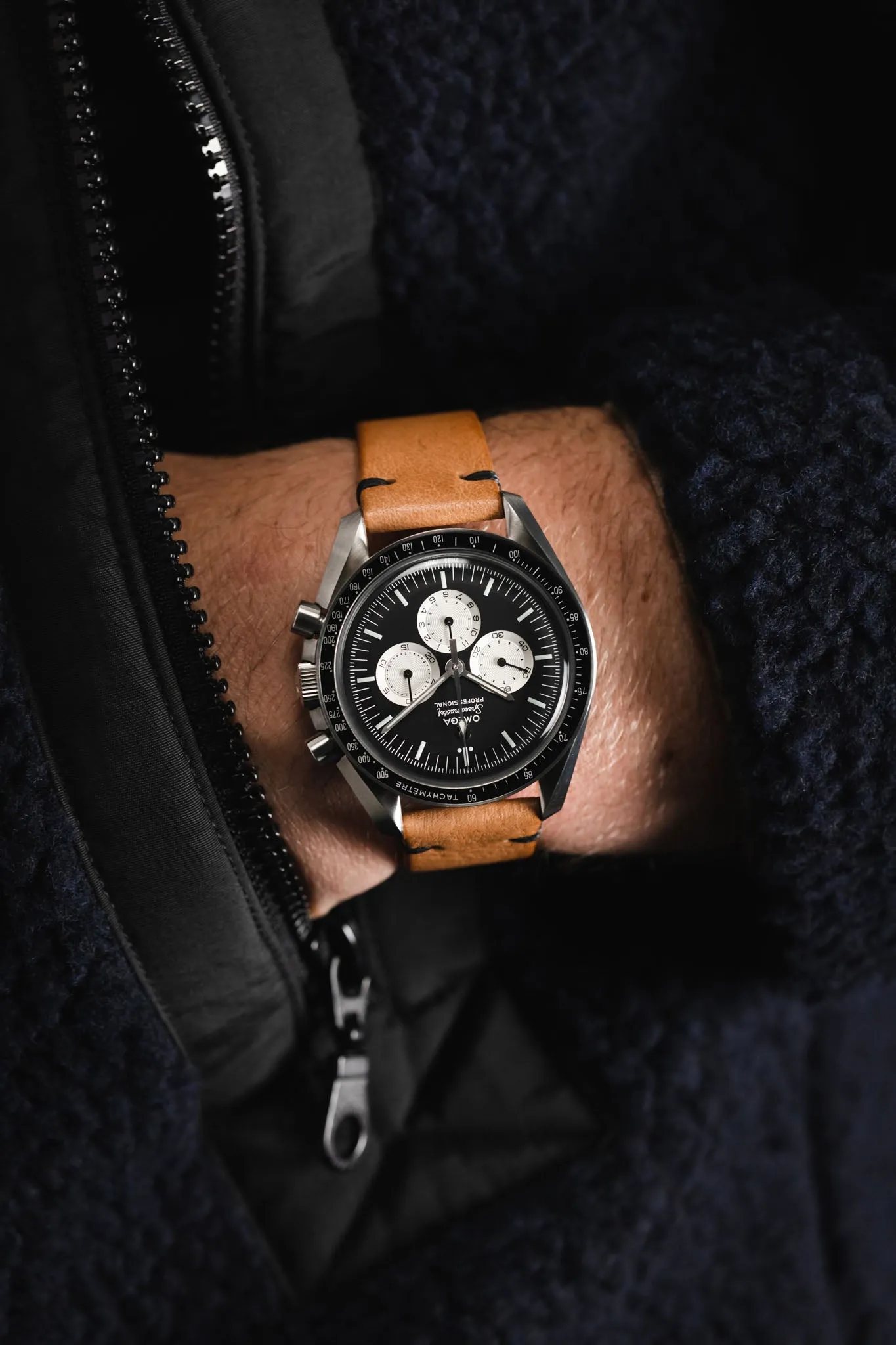 JPM NERO Vintage Leather Watch Strap in HONEY
